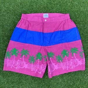 Chaps Ralph Lauren 1990's Tropical Vintage Swim Shorts